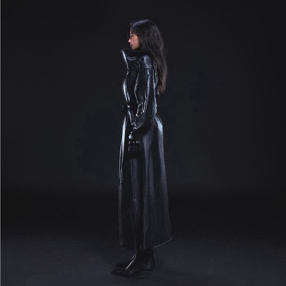 ✨ NWT SMALL KHY LEATHER TRENCH COAT - MY LAST ONE IN STOCK !!! ✨ - Picture 10 of 11